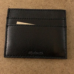 Madewell Women's True Black The Leather Card Case G2704 TAHEA Monogram NWT - Picture 1 of 3