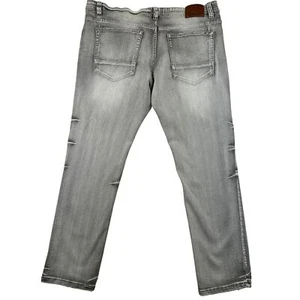Blind Trust Jeans Herren 42x30 grau distressed gerades Bein Stretch Denim Hose - Bild 1 von 14