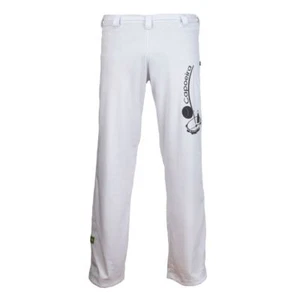 Unisex White Brazil Capoeira Abada Martial Arts Elastic Trousers Pants 5 Sizes - Picture 1 of 8