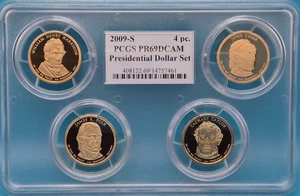 2009-S Presidential Dollar 4 Coin proof Set PCGS PR69DCAM - Picture 1 of 8