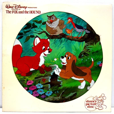 The Fox And The Hound Picture Disc 1981 Vinyl Disneyland Records 1st Press - Image 1 of 4