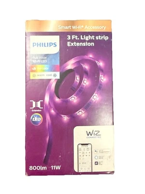 Extensión de tira de luz LED inteligente Wi-Fi Philips cambio de color, Alexa Google, 3 pies Foto 1 de 4