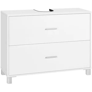 Waschbeckenunterschrank weiß Badschrank 80x60x30 cm 2 Schubladen - Bild 1 von 1