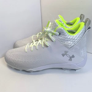 Under Armour Spotlight 4 MC 3027306-100 White Neon Chartreuse Cleats 11,5 - Bild 1 von 12