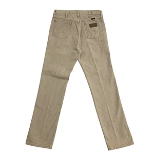 Vtg Wrangler Original Cowboy Cut Jeans Men's 34X34 Tan Western Rodeo Riding - Picture 1 of 11