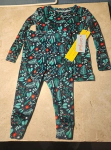 NWT Cat & Jack Festive Floral Holiday Pajama Baby Set Size 18 Months  N box 1 - Picture 1 of 4