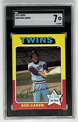🎁 1975 Topps Rod Carew #600 SGC 7 HOF Minnesota Twins All-Star Card-k - Image 1 of 3