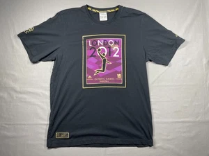Adidas London 2012 Men's Black Soccer Tee Olympics Triathlon Short Sleeve Size L - Picture 1 of 7