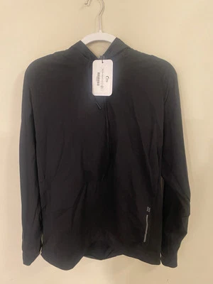 NWT Zyia Active Men's XXL Hoodie Black Sahara Drawstring Stretch Nylon Spandex - Image 1 of 4