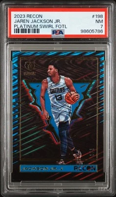 2023 Panini Recon #198 Jaren Jackson Jr. Platinum Swirl Fotl PSA 7 - Image 1 of 2