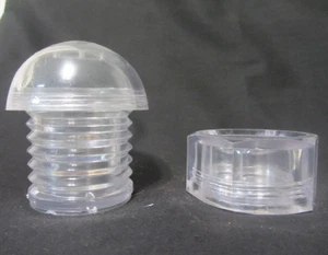 AGITADORES DE SAL Y PIMIENTA TRANSPARENTES DE PERNO Y TUERCA DE ACRÍLICO VINTAGE - Imagen 1 de 3