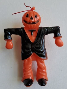 50er Jahre Halloween Kürbis Vogelscheuche Rosen Rosbro schwarz + orange Bonboniere - Bild 1 von 9