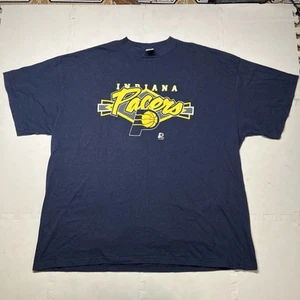 T-shirt vintage anni 90 logo 7 Indiana Pacers NBA grafica uomo taglia 4XL grande e alta - Foto 1 di 5