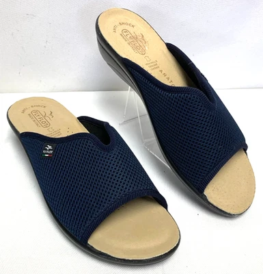 Sandalias sin cordones Fly Flot de malla azul marino zapato cómodo anatómico talla 41 EE. UU. 10 - 10,5 Foto 1 de 4