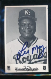 1980s KC Royals team issue postcard Lee May signed auto autograph - Picture 1 of 2