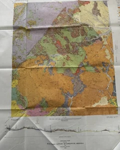 Geologic Map Haunted Canyon Quadrangle Arizona Vintage Map 1960 - Picture 1 of 6