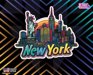 NEW YORK NY USA STICKER, DECAL, 5YR VINYL, LAPTOP CAR (FREE GIFT) - Bild 1 von 1