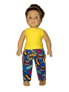 Superhelden Schlafanzug Puppenkleidung für Jungen passt American Girl Boy Puppen - Bild 1 von 5