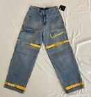MARITHE FRANCOIS GIRBAUD Jeans Blue/yellow Size 32. 90s HipHop 🔥Last Pair🔥