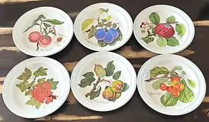 6 Portmeirion Pomona 8.5" Salad Side Plates No Border Orange Stamp - Picture 1 of 10