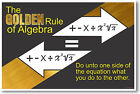 Die goldene Regel der Algebra 2 - NEU Klassenzimmer Mathe Poster