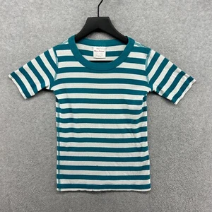 Hanna Andersson Shirt Boys Size 8 Blue Striped Short Sleeve T Tee Slim - Picture 1 of 9