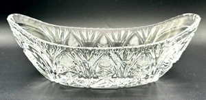 Spätes ABP geschliffenes Glas Bleikristall Boot Obst Relish Schale Vintage Pressglas - Bild 1 von 19