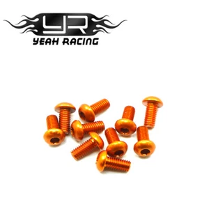 Aluminium Schraube orange 3x6 mm Innensechskant Knopfkopfschraube 10 Stück - Bild 1 von 1