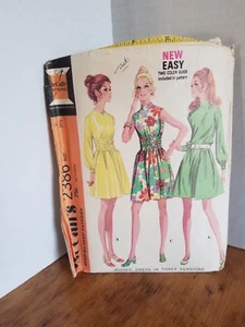 Vintage McCall's Pattern #2386 Size 8 Dress CUT RETRO 1970 - Picture 1 of 2