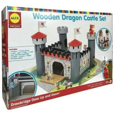 Alex Wooden Dragon Castle Set, 55 Pieces - Image 1 of 3