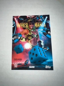 2025 Topps WWE World Wrestlemania 41 Exclusive Blue Naomi Trinity 295/499 /499 - Picture 1 of 1