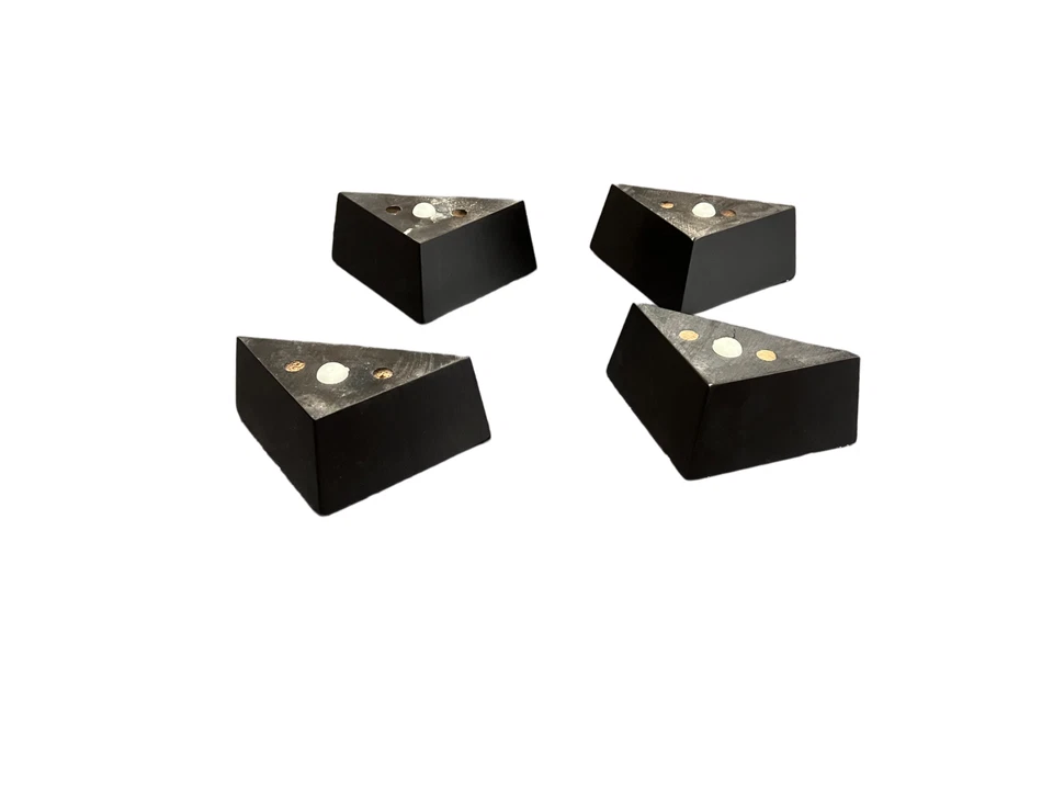 Patas de muebles de madera triángulo de altura de 2-1/2" pies de esquina - Juego de 4 Foto 1 de 1