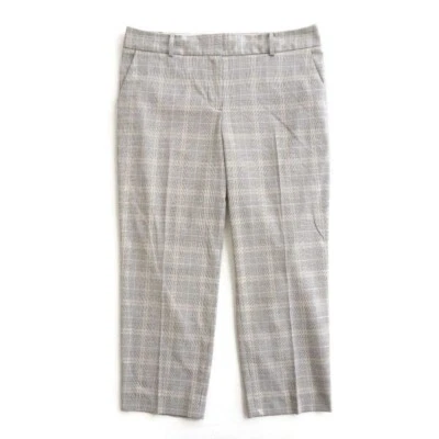 Talbots Womens Hampshire Ankle Pants Slacks Trousers Gray Plaid Polyester Sz 12 - Image 1 of 4