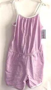 Cat & Jack Girls’ Size XXL (18) Plus Romper Light Purple Polka Dot w Pockets - Picture 1 of 4