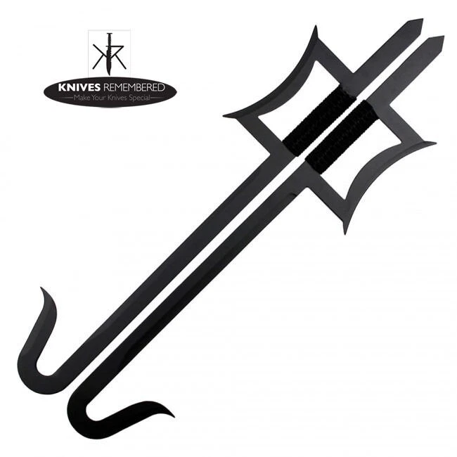 33" Arte Marcial Kung Fu Gancho Acero Negro Práctica Espadas Set Entrenamiento Regalo de Navidad Foto 1 de 1