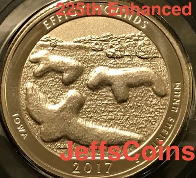 2017 S Effigy Mounds Park Quarter Enhanced UNC ATB 225th US Mint Set Low Mintage - Image 1 of 4
