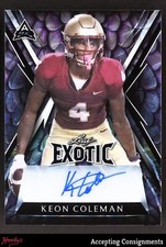 2023 Leaf Exotic Autographs Snakeskin Keon Coleman ROOKIE AUTO 1/1 RC