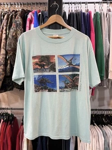 Vintage 1989s Dinosaur USPS Stamp Promo T-Shirt Size X-Large - Picture 1 of 6
