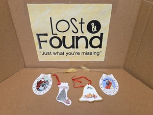 Porzellan Ornament 4 Stück Royal Albert Doulton Weihnachtsglocke Baum Bone China BILDER - Bild 1 von 14