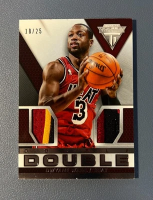 2013-14 Panini Titanium DWYANE WADE Double-Double Jerseys PATCH /25 MIAMI HEAT - Image 1 of 4