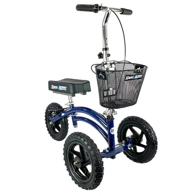 KneeRover All Terrain Knee Walker Steerable Scooter Blue KR-01 - Image 1 of 4