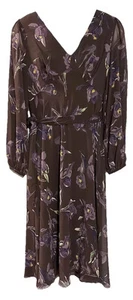 Vestido Lauren Ralph Lauren Mujer 14 Floral Imperio Cintura Cinturón Arrugado Georgette - Imagen 1 de 13