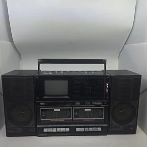 Soundesign Vintage Boom Box Radio TV Cassette Player 4873 PARTS ONLY • FREE SHIP - Picture 1 of 11
