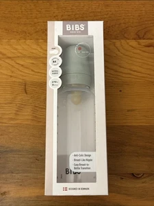 Bibs Baby Plastic Bottle with Latex Nipple Color Sage Capacity 9oz - Picture 1 of 5