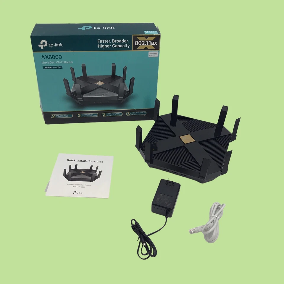 TP-Link Archer AX6000 8-Stream WiFi 6 Gaming Router MU-MIMO Black #SC9763 (VK) - Image 1 of 4