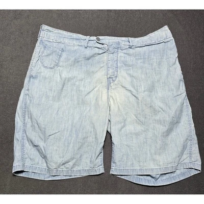 Polo Ralph Lauren Mens Chambray Shorts Blue Casual Flat Front Summer 38 - Image 1 of 4