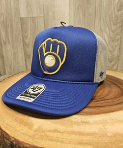 Milwaukee Brewers 47 Marca Camionero Cuerda SnapBack Gorra Ajustable MLB - Imagen 1 de 15