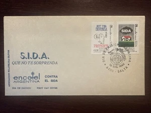 ARGENTINA FDC COVER 1992 YEAR AIDS SIDA HEALTH MEDICINE STAMPS - Picture 1 of 1