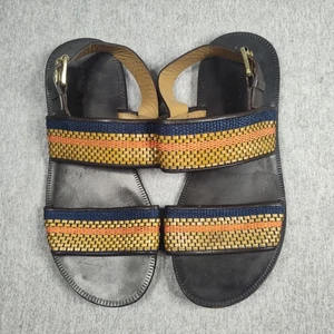 Zara Man Sandalen Herren Größe 40 EU Schwarz Braun Gewebte Riemchen Schnalle Freizeitschuhe - Bild 1 von 9