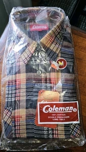Camisa Coleman Clásica Para Hombre Mediana M Abotonada Franela Nueva Algodón Colas Largas - Imagen 1 de 4